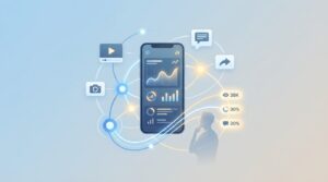 algoritmo das redes sociais analisando engajamento e retenção