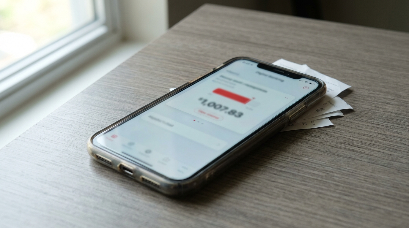celular com aplicativos de pagamento e dinheiro na tela