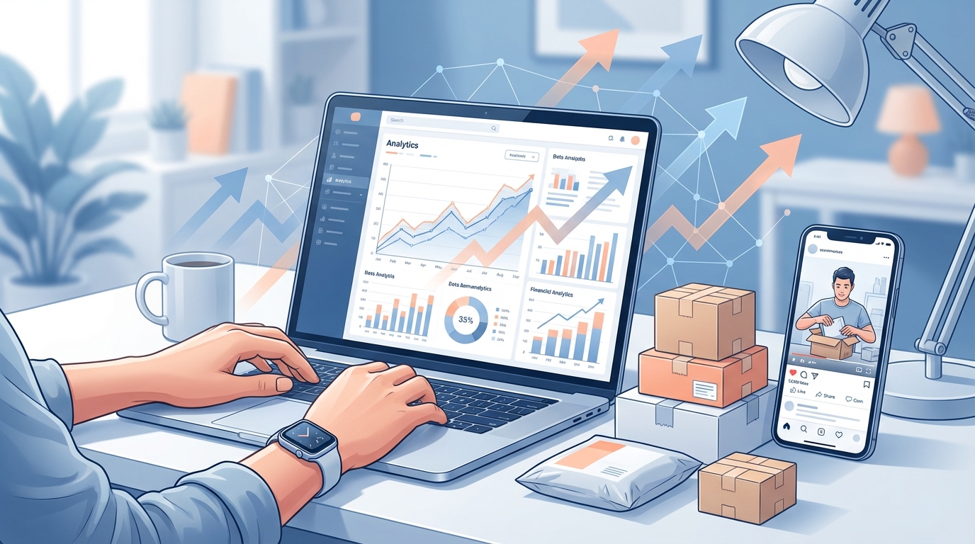 criador de conteúdo analisando ganhos como afiliado da shopee