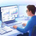 criador de conteúdo analisando resultados de vídeos nas redes sociais