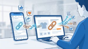 criador de conteúdo compartilhando link de afiliado da shopee nas redes sociais