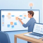 criador de conteúdo organizando ideias para redes sociais