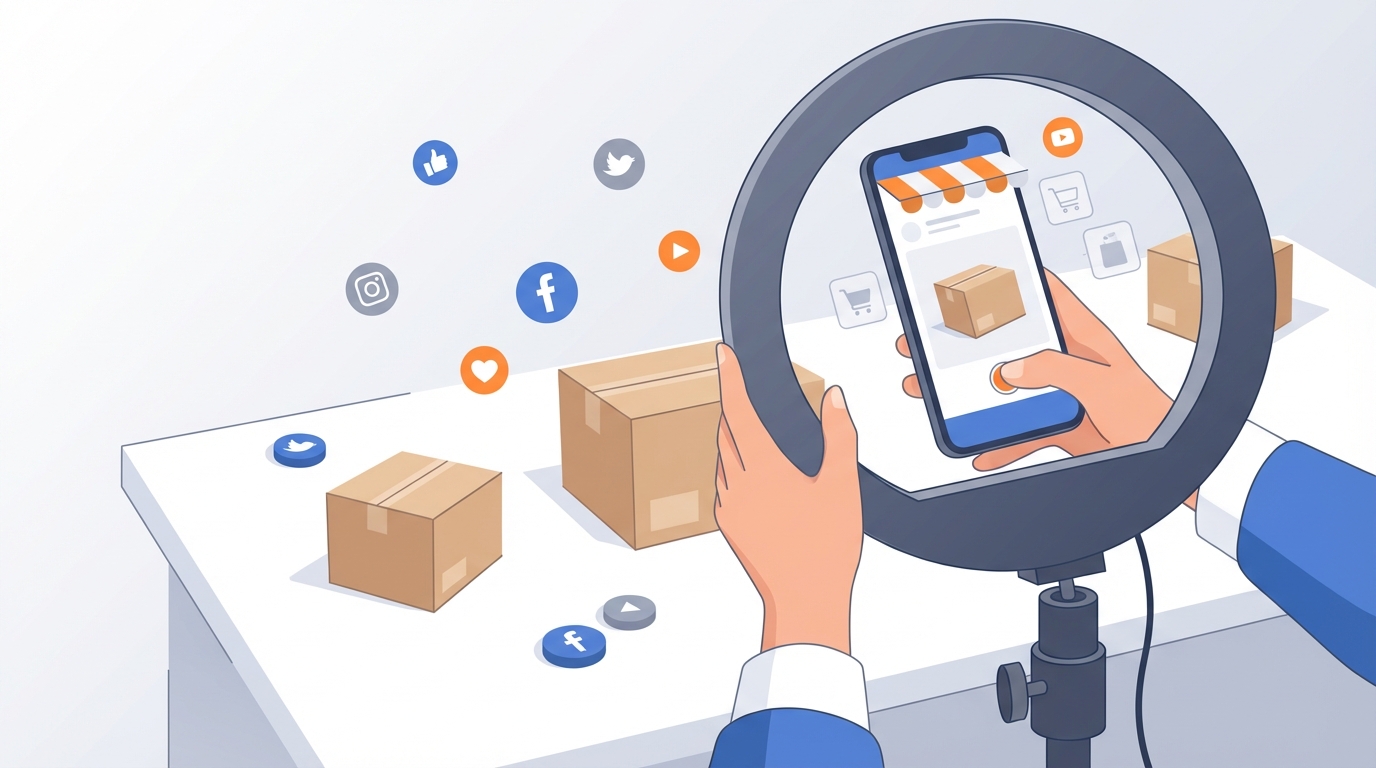 criador de conteúdo promovendo produtos da Shopee nas redes sociais