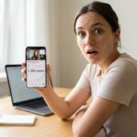 criador olhando celular com vídeo antigo ganhando visualizações