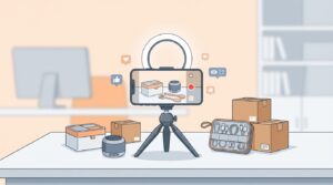 produtos populares da Shopee usados para conteúdo em redes sociais