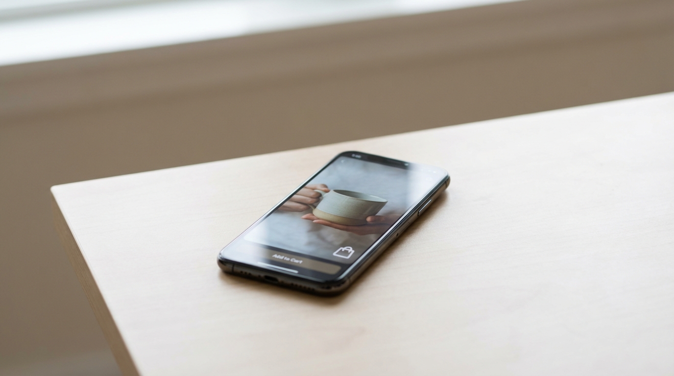 celular exibindo interface de compra dentro do tiktokshop